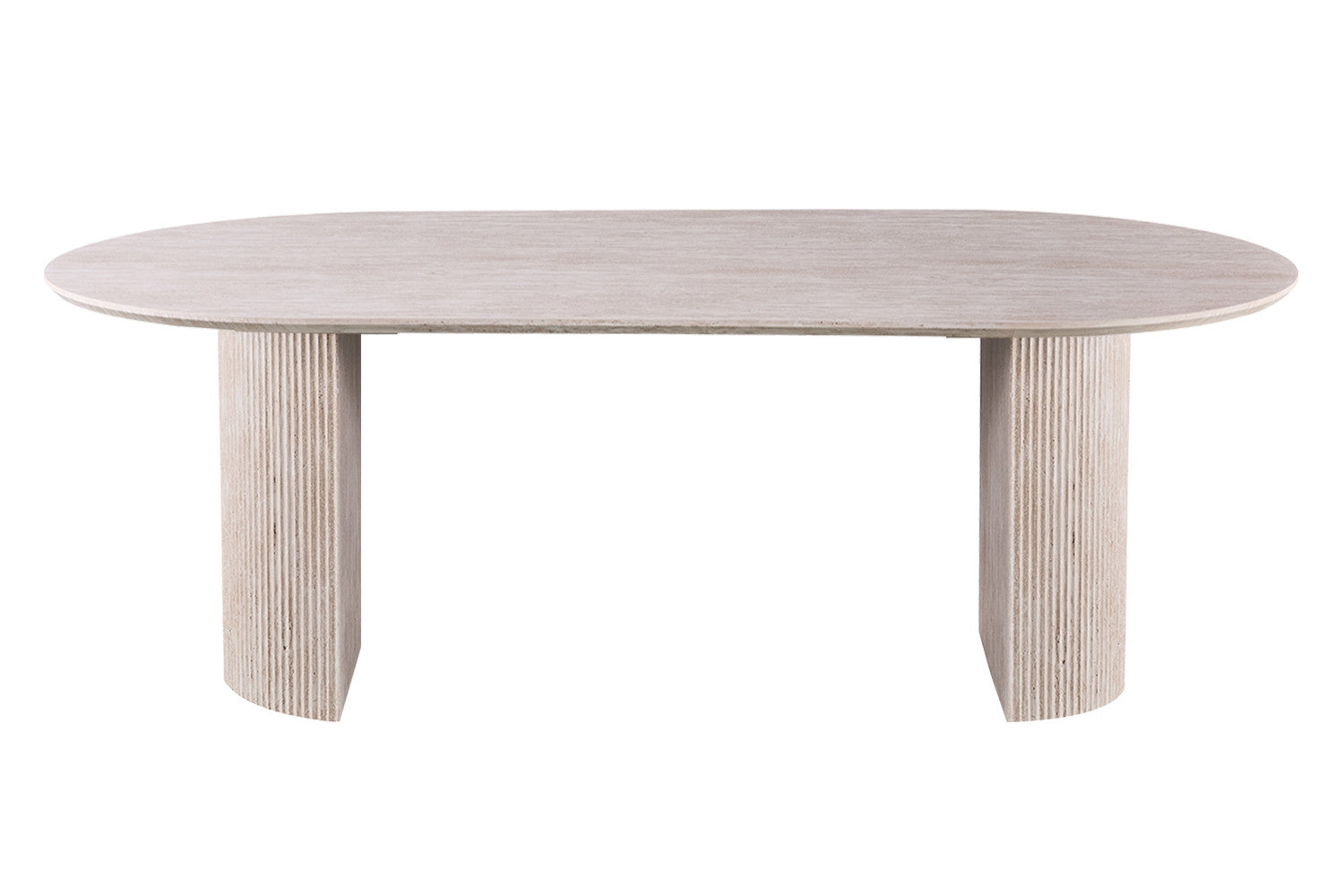 Tafel 'Lagos' 220 cm Ovaal Decor Travertin Beige
