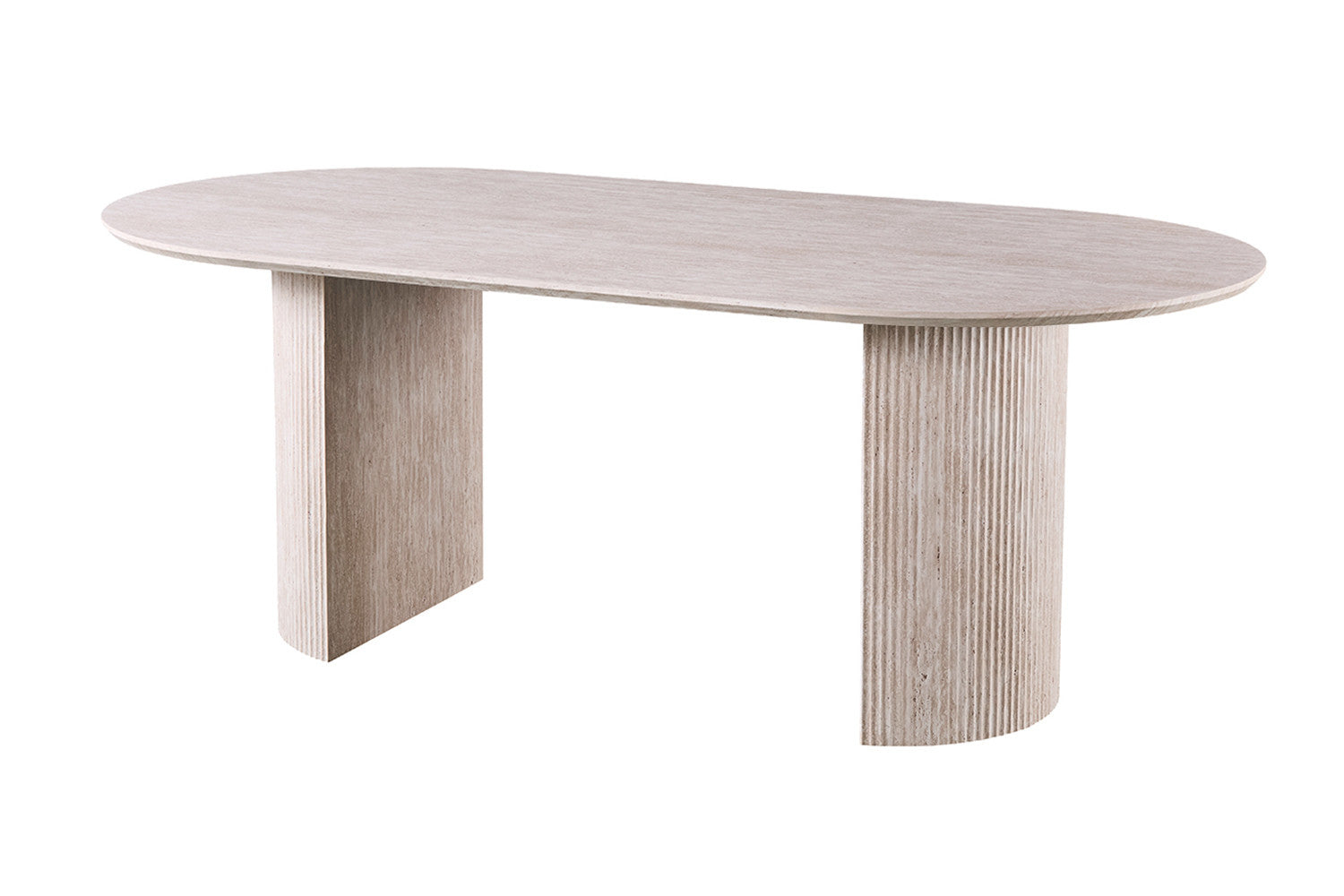 Tafel 'Lagos' 220 cm Ovaal Decor Travertin Beige
