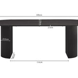 Tafel 'Lagos' 220 cm Ovaal Decor Donkerbruin