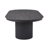 Uitschuifbare tafel 'Lagos' 180-220 cm Ovaal Decor Donkerbruin