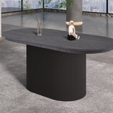 Uitschuifbare tafel 'Lagos' 180-220 cm Ovaal Decor Donkerbruin