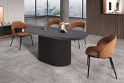 Uitschuifbare tafel 'Lagos' 180-220 cm Ovaal Decor Donkerbruin