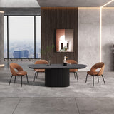 Uitschuifbare tafel 'Lagos' 180-220 cm Ovaal Decor Donkerbruin