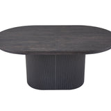 Uitschuifbare tafel 'Lagos' 180-220 cm Ovaal Decor Donkerbruin