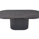 Uitschuifbare tafel 'Lagos' 180-220 cm Ovaal Decor Donkerbruin