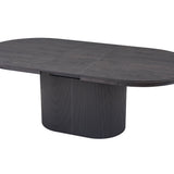 Uitschuifbare tafel 'Lagos' 180-220 cm Ovaal Decor Donkerbruin