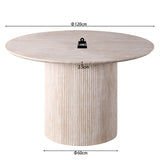 Tafel 'Lagos' 120 cm Rond Decor Travertin Beige