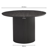 Tafel 'Lagos' 120 cm Rond Decor Donkerbruin