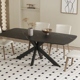 Tafel 'Apollo' 180 cm Deens Ovaal Steen Zwart