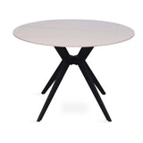 Tafel 'Apollo' 110 cm Rond Glanzend Steen Snow Wit