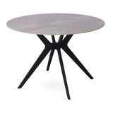 Tafel 'Apollo' 110 cm Rond Glanzend Steen Italian Grijs