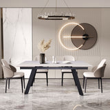 Uitschuifbare tafel 'Hera' 160-240 cm Rechthoekig Steen Wit