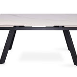 Uitschuifbare tafel 'Hera' 160-240 cm Rechthoekig Steen Wit