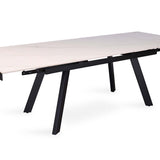Uitschuifbare tafel 'Hera' 160-240 cm Rechthoekig Steen Wit