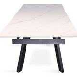 Uitschuifbare tafel 'Hera' 160-240 cm Rechthoekig Steen Wit