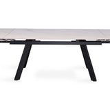 Uitschuifbare tafel 'Hera' 160-240 cm Rechthoekig Steen Wit