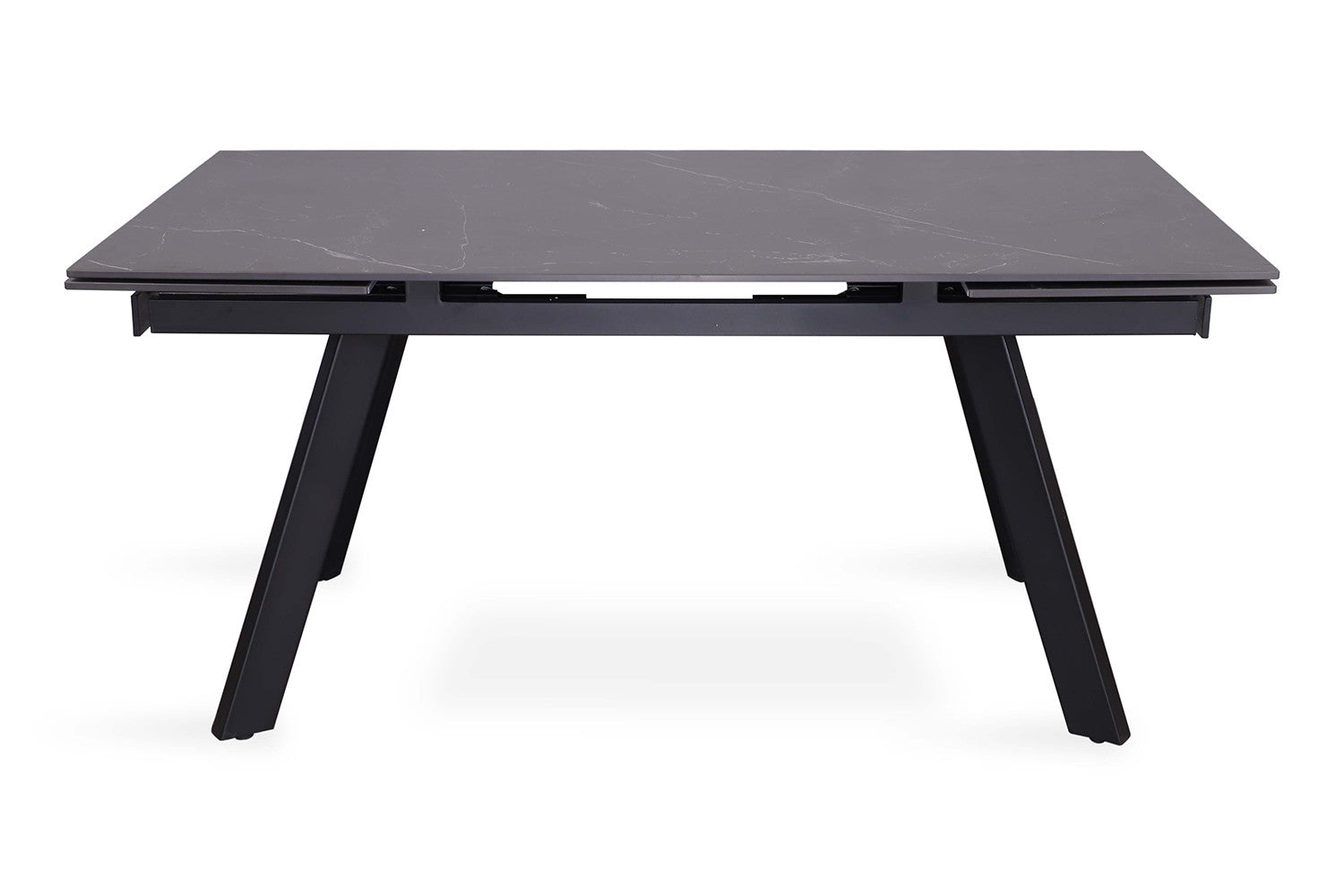 Uitschuifbare tafel 'Hera' 160-240 cm Rechthoekig Steen Zwart
