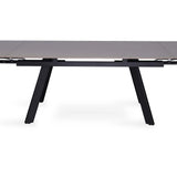 Uitschuifbare tafel 'Hera' 160-240 cm Rechthoekig Steen Zwart
