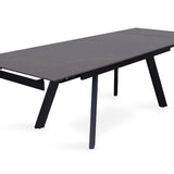 Uitschuifbare tafel 'Hera' 160-240 cm Rechthoekig Steen Zwart
