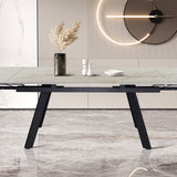 Uitschuifbare tafel 'Hera' 160-240 cm Rechthoekig Glanzend Shakespear Beige