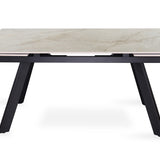 Uitschuifbare tafel 'Hera' 160-240 cm Rechthoekig Glanzend Shakespear Beige