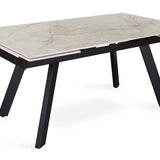 Uitschuifbare tafel 'Hera' 160-240 cm Rechthoekig Glanzend Shakespear Beige