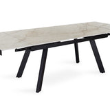Uitschuifbare tafel 'Hera' 160-240 cm Rechthoekig Glanzend Shakespear Beige