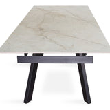 Uitschuifbare tafel 'Hera' 160-240 cm Rechthoekig Glanzend Shakespear Beige