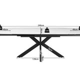 Uitschuifbare tafel 'Ares' 160-240 cm Deens Ovaal Steen Wit
