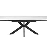 Uitschuifbare tafel 'Ares' 160-240 cm Deens Ovaal Steen Wit