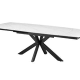 Uitschuifbare tafel 'Ares' 160-240 cm Deens Ovaal Steen Wit
