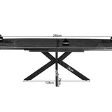 Uitschuifbare tafel 'Ares' 160-240 cm Deens Ovaal Steen Zwart