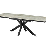 Uitschuifbare tafel 'Ares' 160-240 cm Deens Ovaal Glanzend Steen Beige