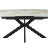 Uitschuifbare tafel 'Ares' 160-240 cm Deens Ovaal Glanzend Steen Beige