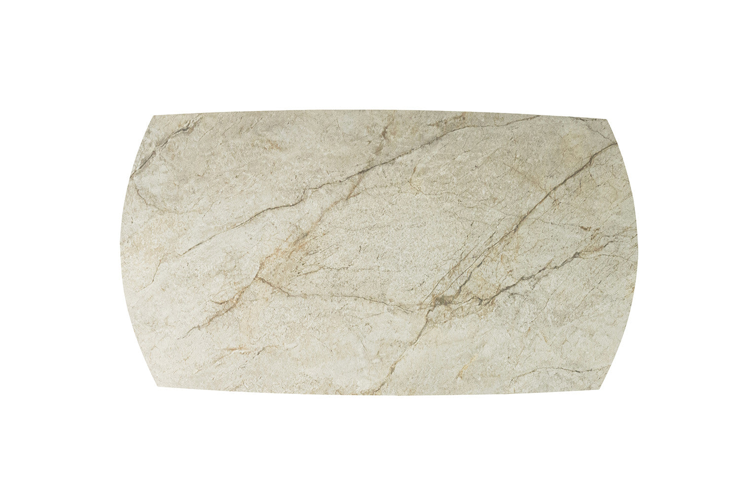 Uitschuifbare tafel 'Ares' 160-240 cm Deens Ovaal Glanzend Steen Beige