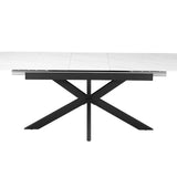 Uitschuifbare tafel 'Hestia' 180-220 cm Deens Ovaal Steen Wit