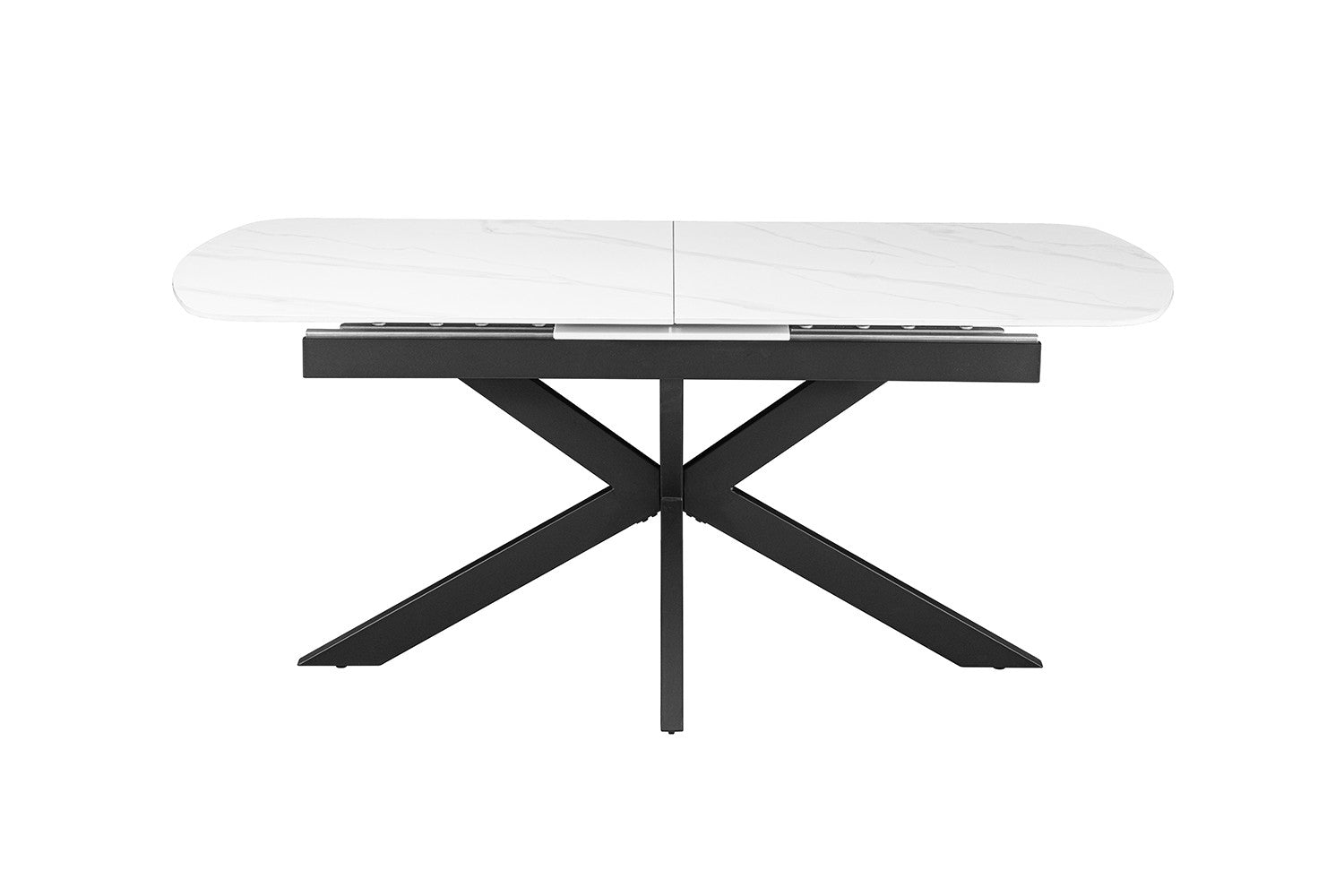 Uitschuifbare tafel 'Hestia' 180-220 cm Deens Ovaal Steen Wit