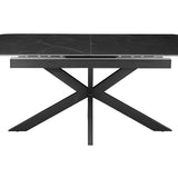 Uitschuifbare tafel 'Hestia' 180-220 cm Deens Ovaal Steen Zwart
