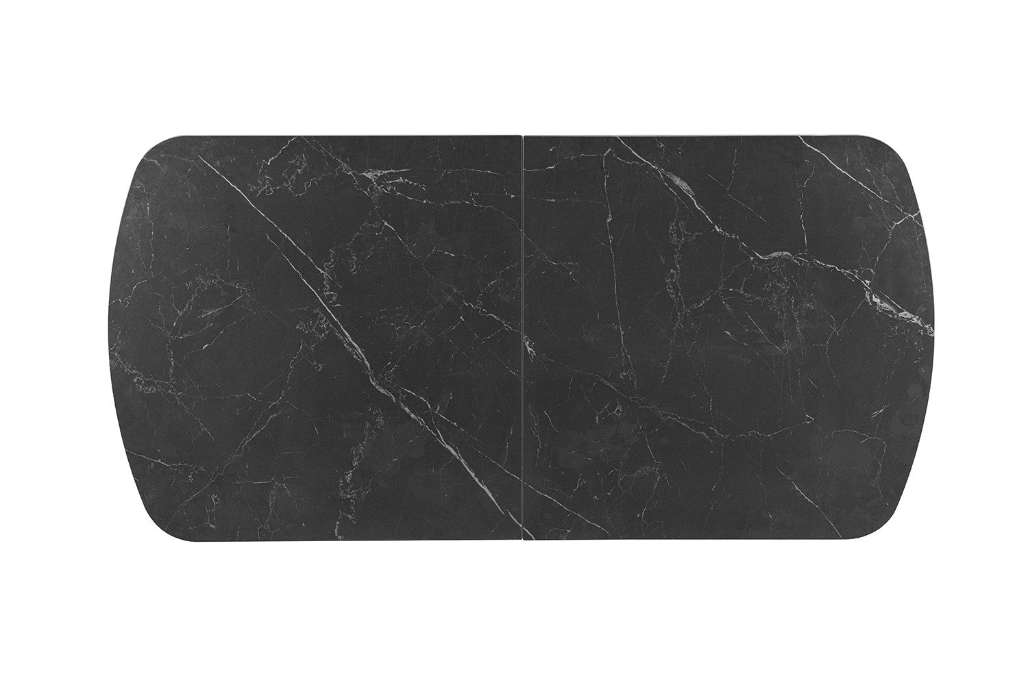 Uitschuifbare tafel 'Hestia' 180-220 cm Deens Ovaal Steen Zwart