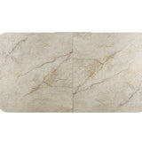 Uitschuifbare tafel 'Hestia' 180-220 cm Deens Ovaal Glanzende Steen Beige