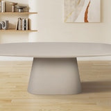 Tafel 'Tavira' 220 cm Ovaal Cement Wit