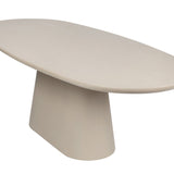 Tafel 'Tavira' 220 cm Ovaal Cement Wit
