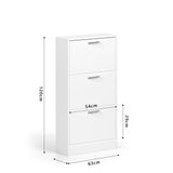 Schoenenkast 'Carini' 3 laden Wit