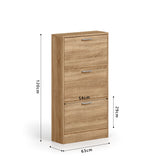 Schoenenkast 'Carini' 3 laden Sonoma