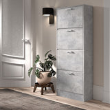 Schoenenkast 'Carini' 4 laden Beton