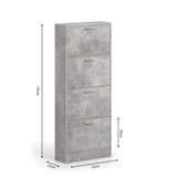 Schoenenkast 'Carini' 4 laden Beton