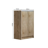 Schoenenkast 'Lilly' 2 deuren Sonoma