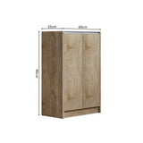 Schoenenkast 'Lilly' 2 deuren Sonoma