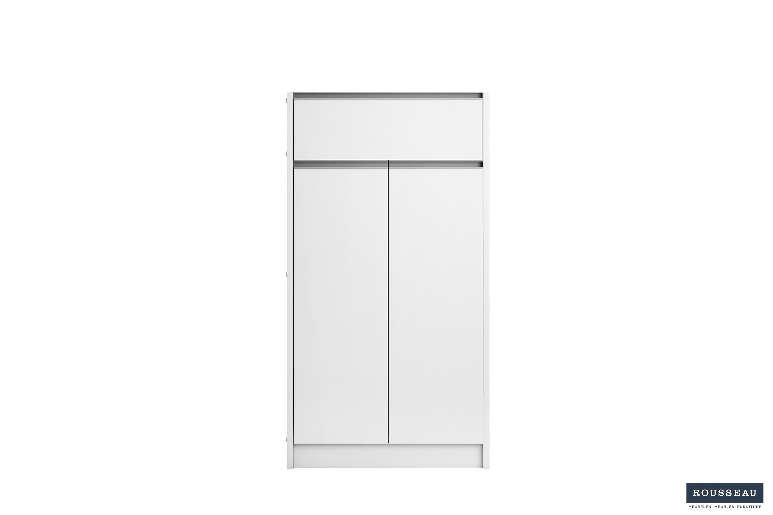 Schoenenkast 'Lilly' 2 deuren en 1 lade Wit