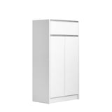 Schoenenkast 'Lilly' 2 deuren en 1 lade Wit